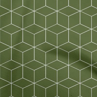 Baumwoll-Flex Stoff Waldgrün Geometrischer Stoff zum Nähen Bedruckter Bastelstoff pro Yard 40 Zoll