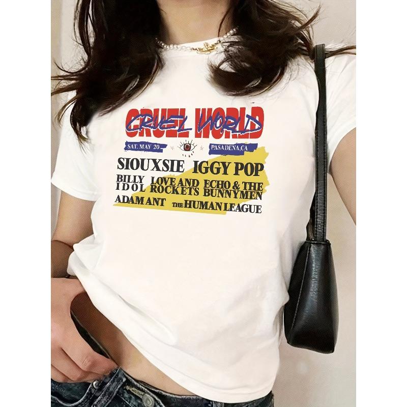 

European sizes 2023 Love And Rocket Cruelty World Official | Women s Short Sleeve | Comfortable & Durable Knit Fabric | Machine Washable S белый
