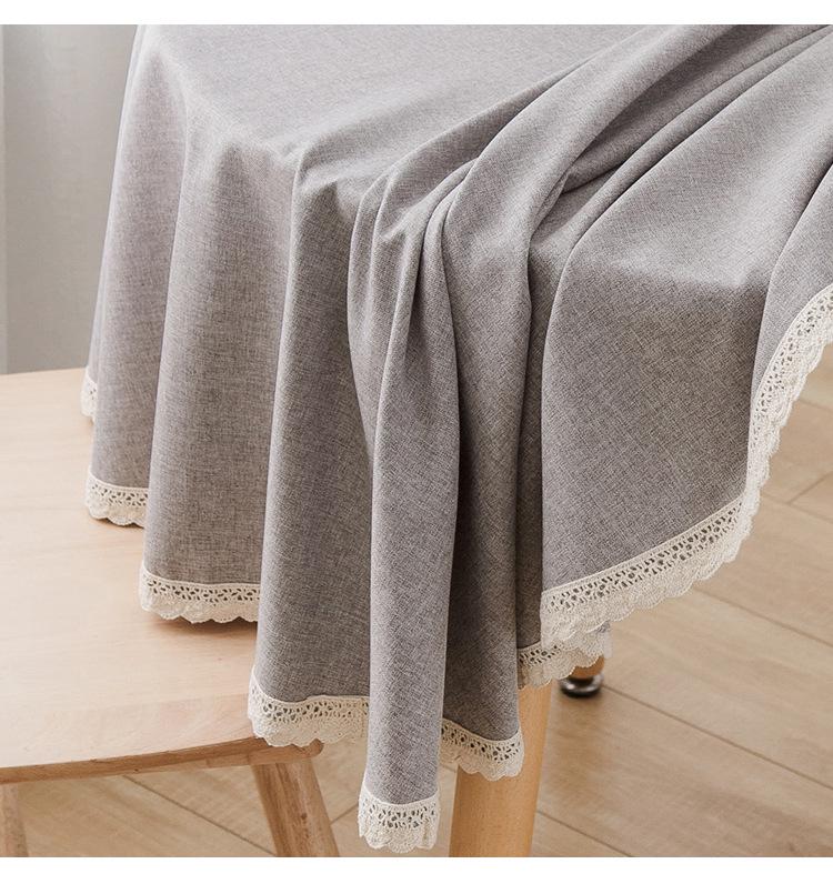 Round Waterproof & Oil-Proof Tablecloth - Solid Color, Premium Quality, Wash-Free Dining Table Cover
