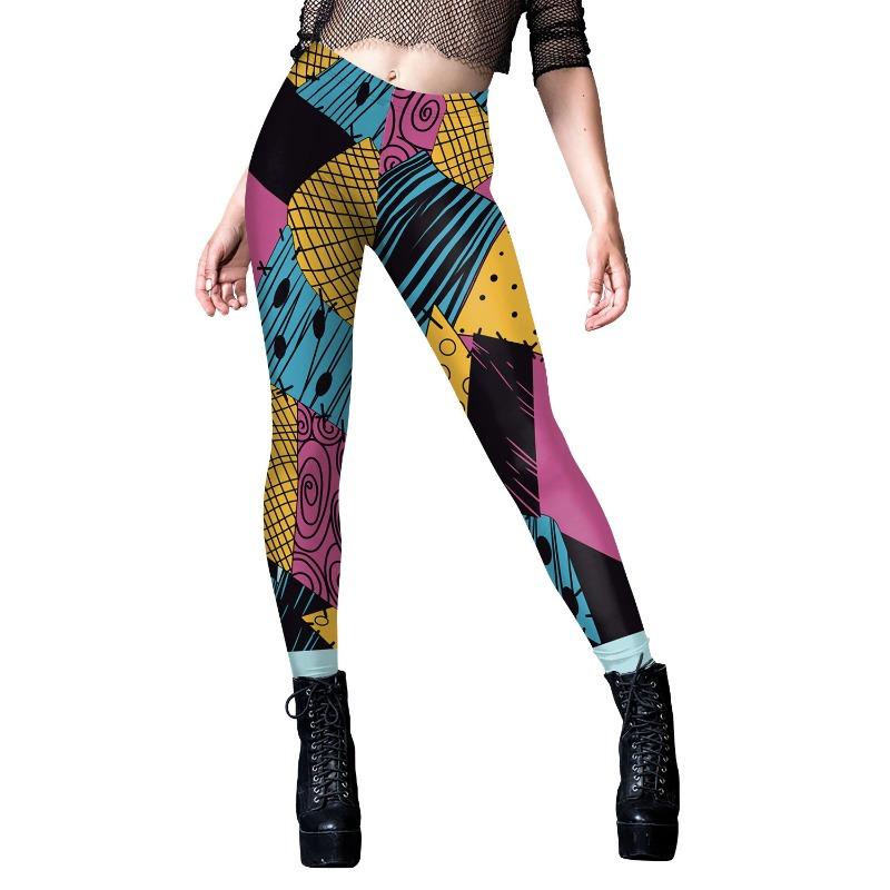 Christmas Horror Nightwear Pants Sally Halloween Digital Printing Hip Lift Shapewear Leggings Women