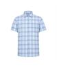 Dagseusyeocheu Linen Blend Easy Care Medium Check Stretch Short Sleeve Shirt_Dls3Shcs120B1