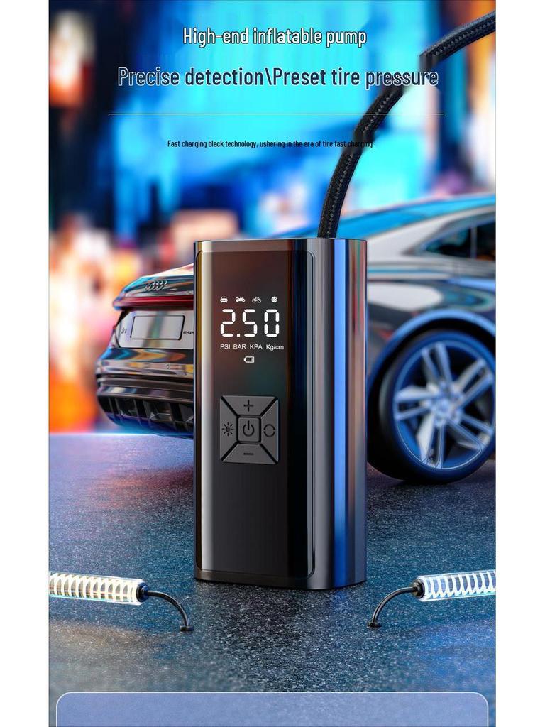 Wireless Handheld Portable Car Tire Inflator - Dual Mode Electric Pump