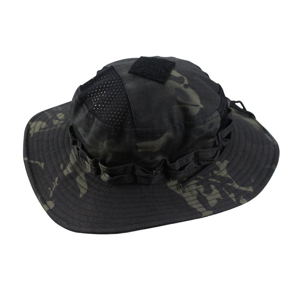 New Tactical Camo Boonie Hat Army Outdoor Wide Brim Sun Hat Fishing Bucket Hat for Hiking