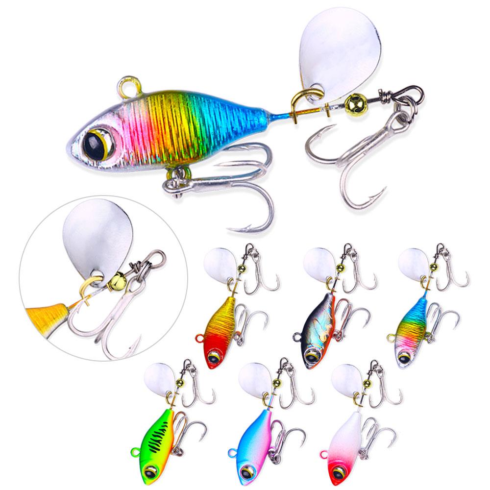 Obrotowa metalowa przynęta wibracyjna VIB Spinner Spoon Fishing Lures 7g 10g 14g Jigs Trout Pike Fishing Twarde przynęty Tackle Pesca