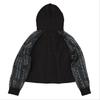 Korean Traditional Flower Embroidery Hunminjeongeum Jeogori Crop Hoodie – Black