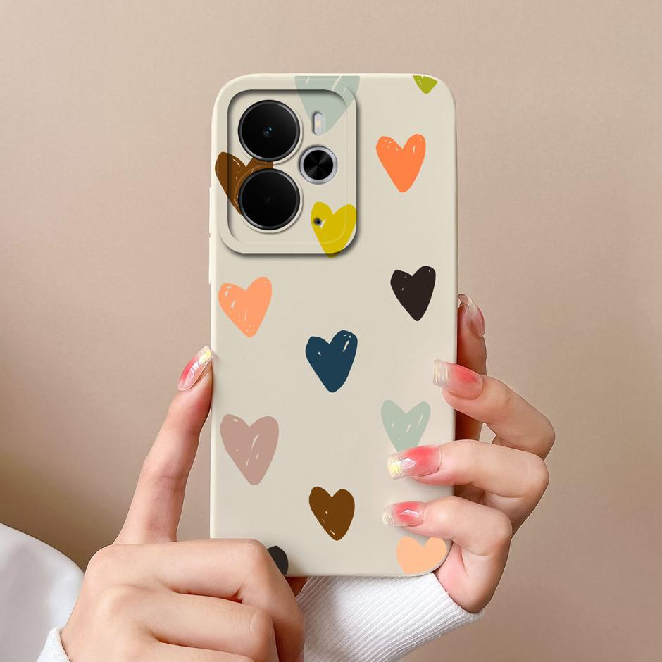Trendy Floral Soft Silicone Case For Realme 14T 14 Pro Plus Lite 5G Protective Cover For Realme14T Realme14Pro Plus Lite Fundas