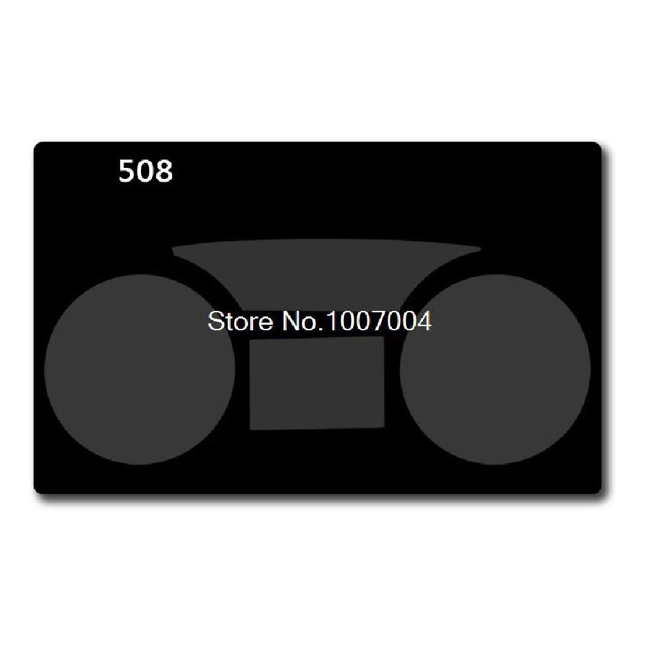 

Наклейка на приборную панель автомобиля, защитная пленка для приборного стола, аксессуары, подходит для Peugeot 207 301 308 3008 408 508