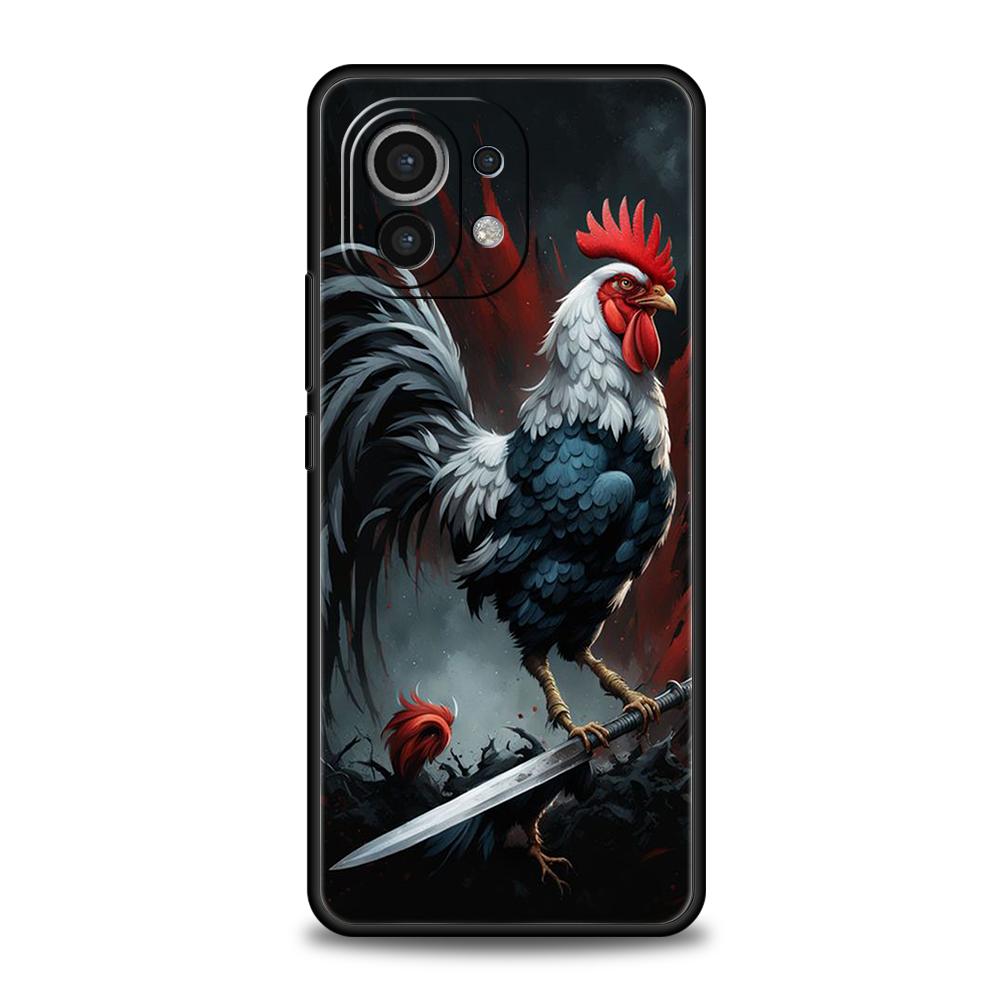 

Cock Rooster Chicken Phone Case for Xiaomi Poco F6 F5 F4 F3 X6 X5 X4 X3 NFC M5 M4 M3 C51 C50 C55 GT 5G Soft TPU Cover Capas Bags Xiaomi Poco C51