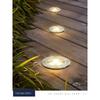 Ultra-Thin LED Outdoor Waterproof Floor Lamp - Low Voltage 12V/24V, Wood Finish