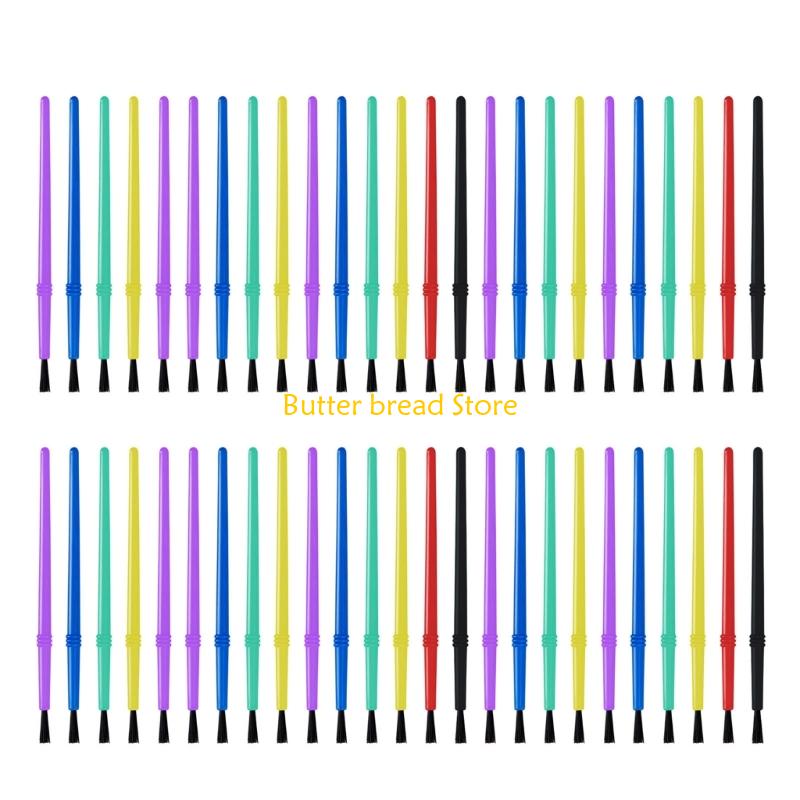 W89C 50 Pcs Paint Brushes Set Watercolor Paint Brushes Small Acrylic Brush Set