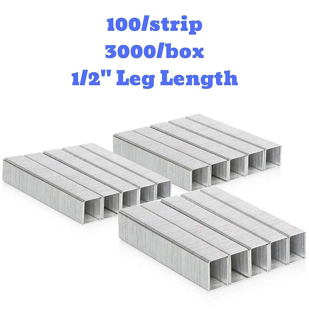 Mr. Pen- Heavy Duty Staples, 3000 pcs, 100 Sheet Capacity, 1/2-Inch Leg Length, Staples for Heavy Duty Staplers
