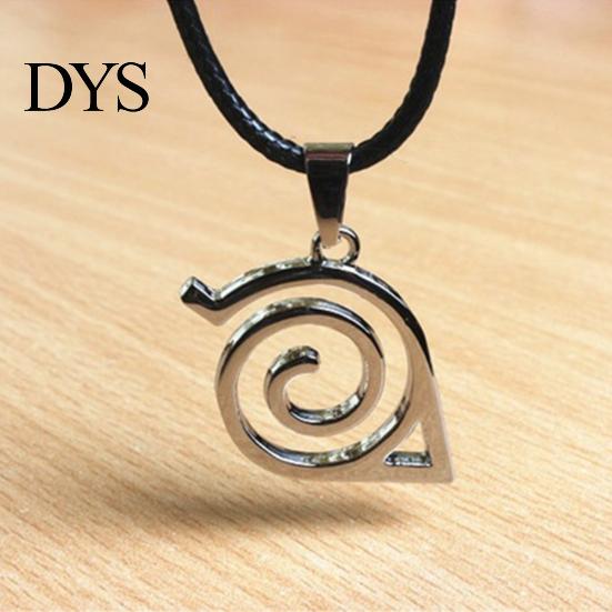 Unique Unisex Metal Anime Naruto Logo Pendant Necklace Cosplay Hokage Accessory