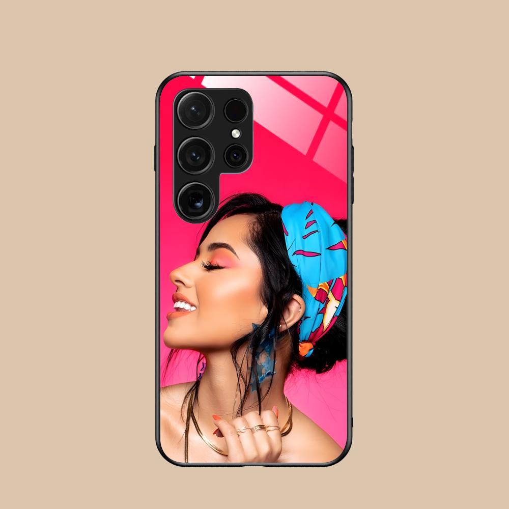 Fashion Becky G Glass Mobile Phone Case for Samsung Galaxy S26 S25 S24 S23 S22 S21 S20 Note20 Plus FE Ultra Colorful Cover