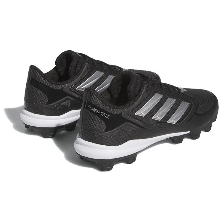 Adidas  PureHustle 3 MD Black Silver Metallic Women Sneakers Core-Black IG7138