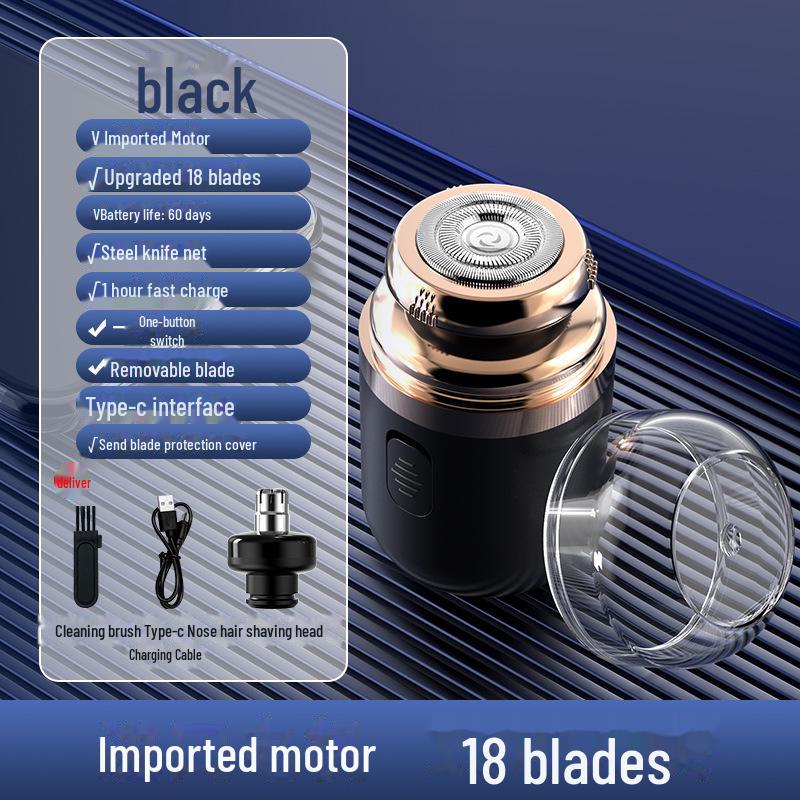 Rechargeable Men's Mini Electric Shaver - Full Body, Washable, Wet & Dry Use