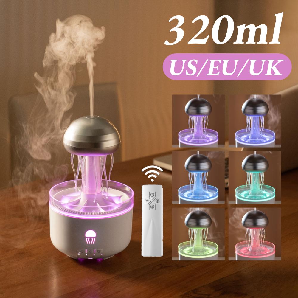 Nawilżacz Powietrza w Kształcie Meduzy Dyfuzor Olejków Eterycznych z 7 Kolorowymi Światłami Dyfuzor Aromatu Dyfuzor Powietrza Nawilżacz do Sypialni Domowe Biuro