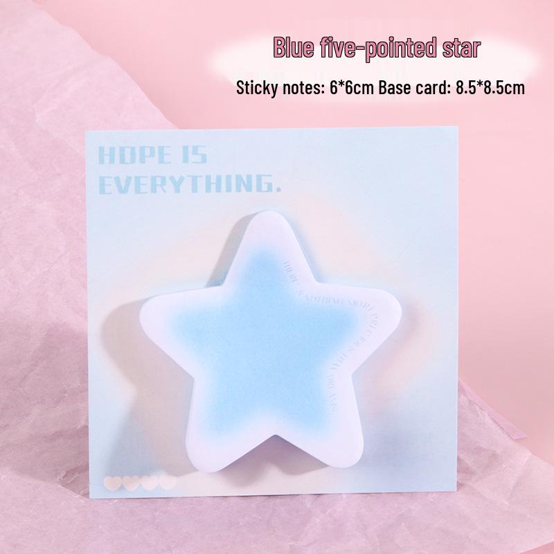 Colorful Irregular Heart Gradient Sticky Notes - Self-Adhesive Halo Blush Memo Paper