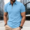 New Men's European And American Shirt, Zipper Men's Short Sleeve Sport T-shirt
