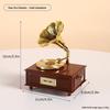 Creative Retro Wind-up Music Box for Home & Shop Decor, Photography Props