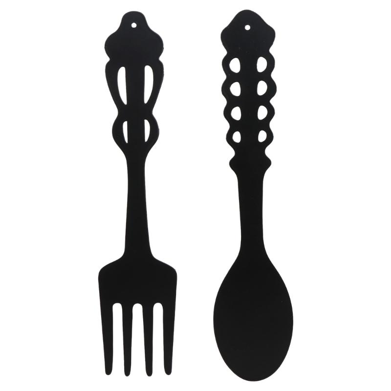 

2pcs Fork and Spoon Metal Wall Decor for Kitchen Home Dining Living Room Rustic Hanging Sculpture Farmhouse Housewarming 1
