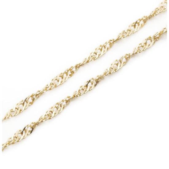 18k Gold Necklace with Screw 50cm Chain,