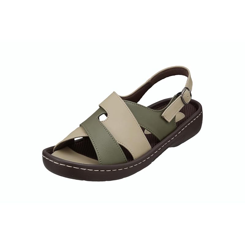 Pansy BB5540 Pansy Hearts Back Strap Sandals for Women, Russell Mesh, Size S, Khaki