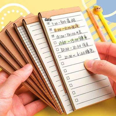 Rindsleder Taschennotizbuch: Tagesplaner, To-Do-Liste, Terminplaner & Perforierte Haftnotizen.