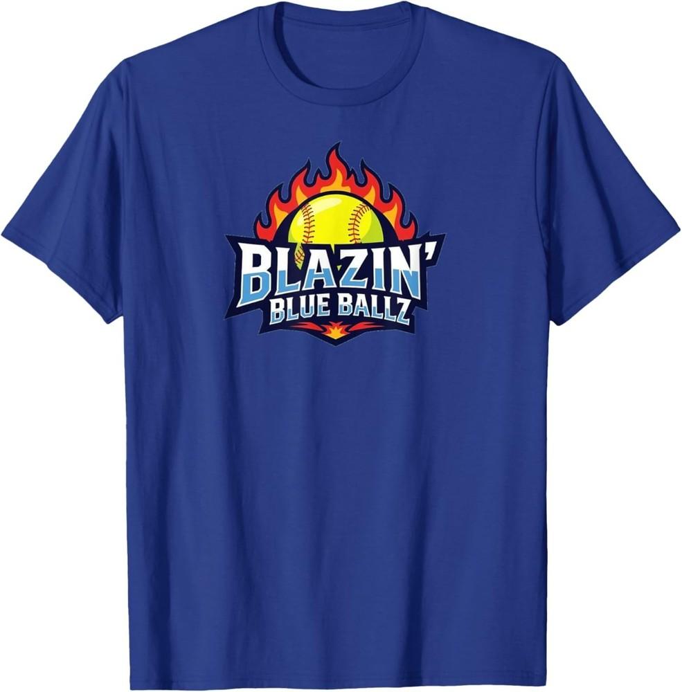 Blazin Blue Ballz Softball Jersey T-Shirt M