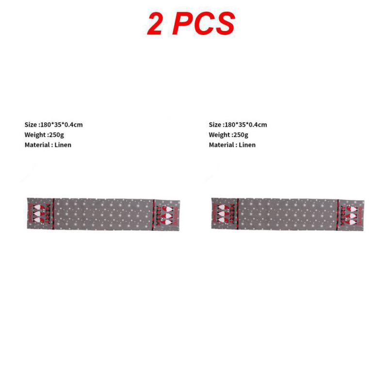 Christmas Table Runner Merry Christmas Decoration for Home Xmas Party Decor 2024 Navidad Notal Noel Ornament Happy New Year 2025