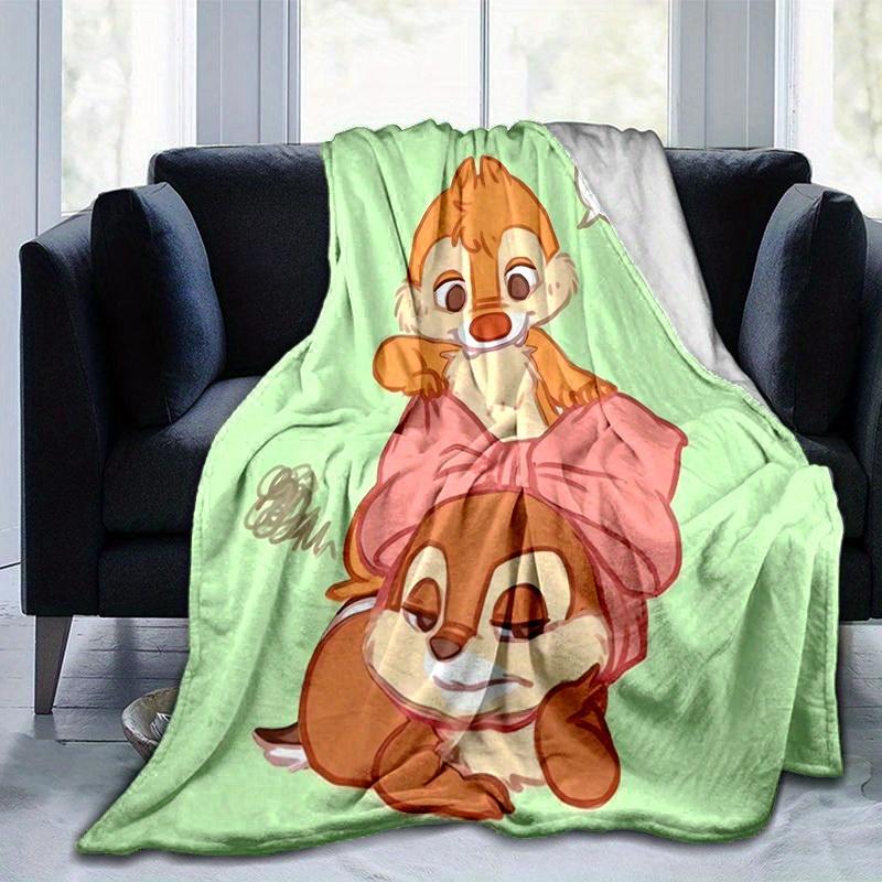 1pc, Charming Chip 'n' Dale Stuffed Animal Blanket Cute Cartoon Characters for Room Decor, Perfect Gift for Friends, Soft for Bedtime, Birth