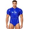 Men Waterproof Adaptive Bodysuit Short Sleeve Buttoned Waist Detachable Bottoms Diaper Cover Romper Special Need Clothing
