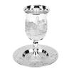 Kiddush Cup Set European Style Multifunctional Vintage Stemmed Wine Cup and Plate for Wedding Festivals