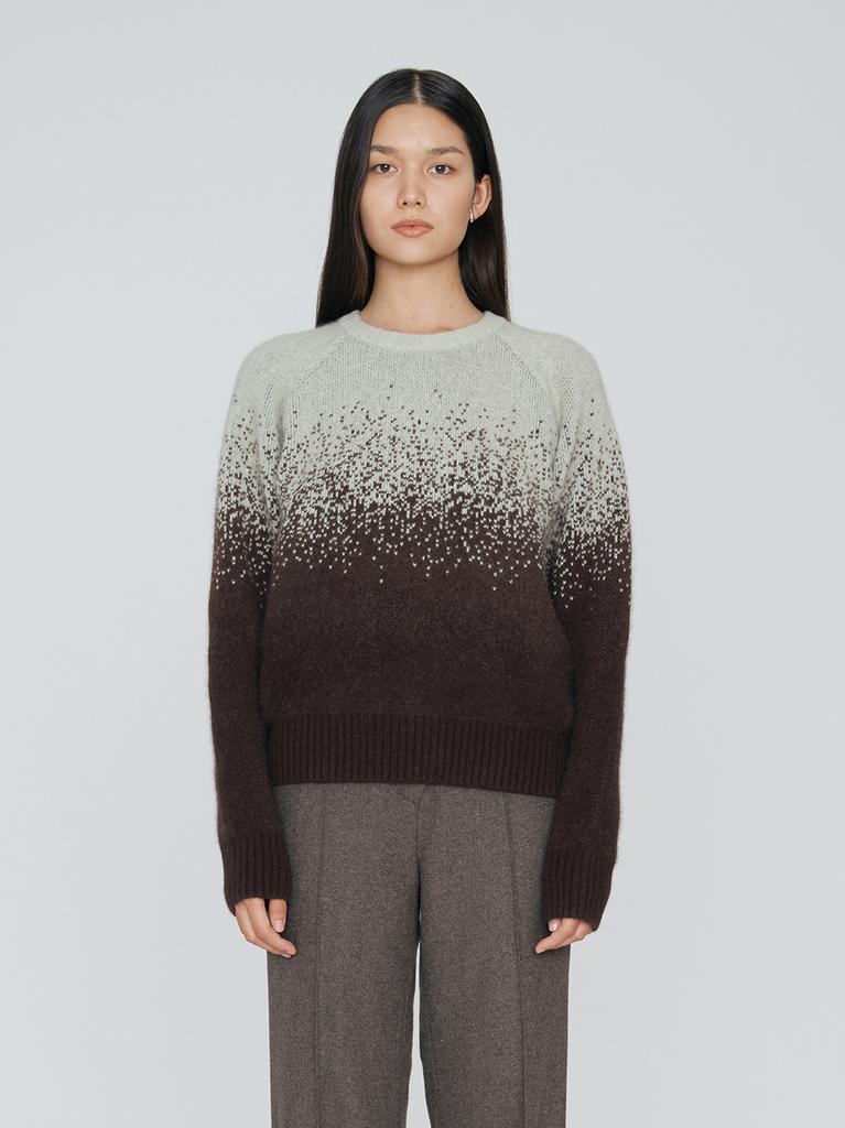 REMPLACEMENT Gradation Jacquard Pullover - Mint Brown