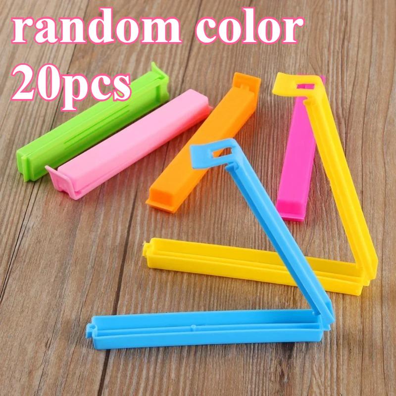 10/20Pcs Portable New Kitchen Storage Food Snack Seal Sealing Bag Clips Sealer Clamp Plastic Tool Kitchen Accessories Wholesale