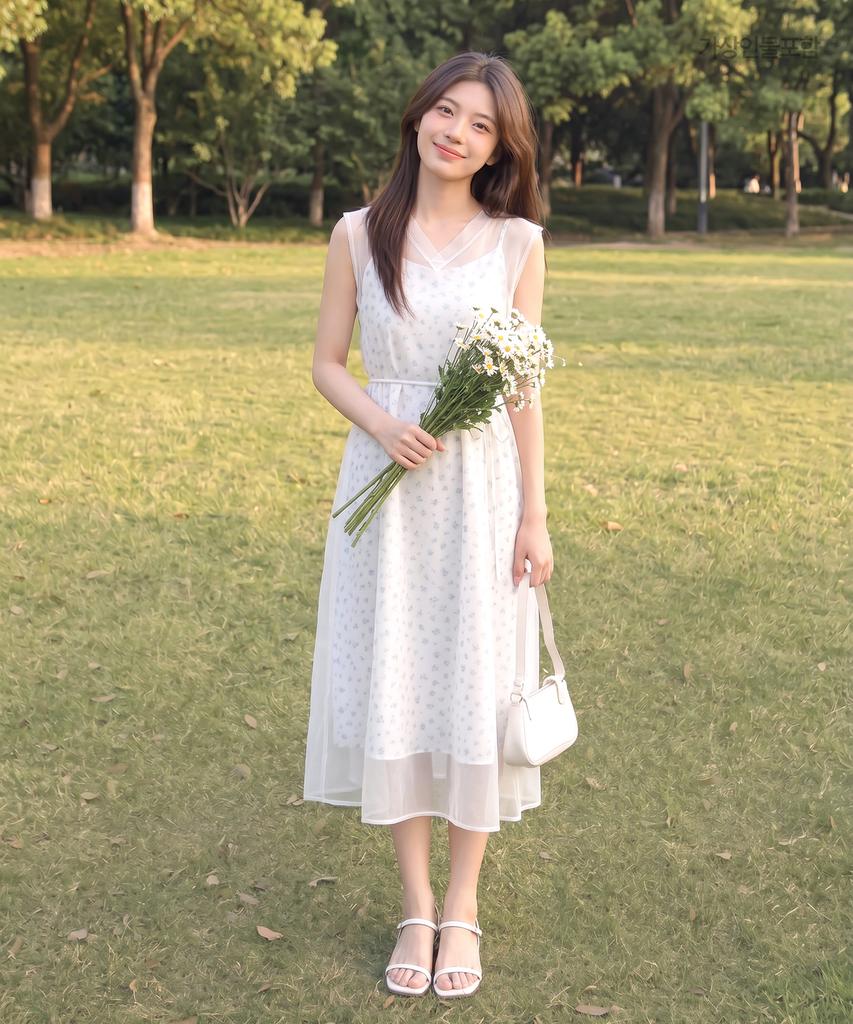 Roem See-Through Layered Long Dress Rmowg25R13