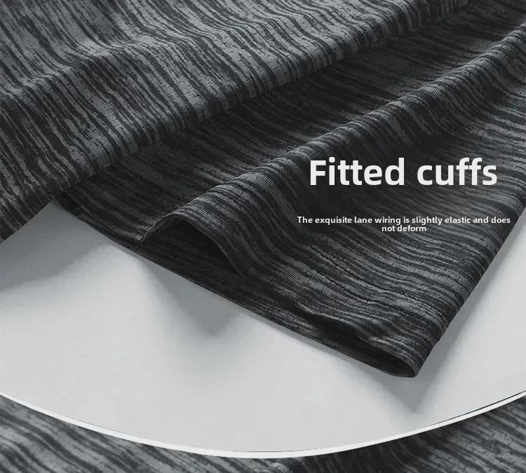 Pánske letné tričko s bambusovým vzorom, rýchloschnúce, ľadový hodváb, veľkosti M-8XL, s krátkym rukávom, okrúhly výstrih