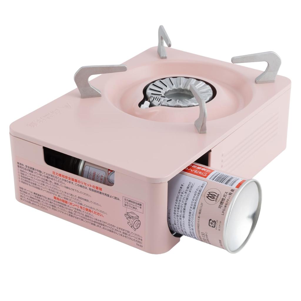 TWINKLE MINI STOVE Twinkle Mini Stove Mini Storage Case Included Tabletop Stove Mini Stove Stylish Pastel Color Disaster Prevention Goods Cassette
