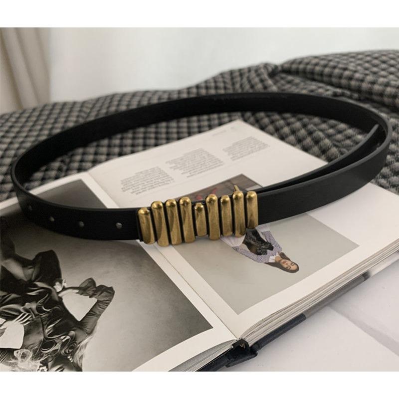 

New Korean Belt for Women Retro Metal Buckle for Coat Suit Sweater Shirt with Skirt Tug Waist Seal 100cm
