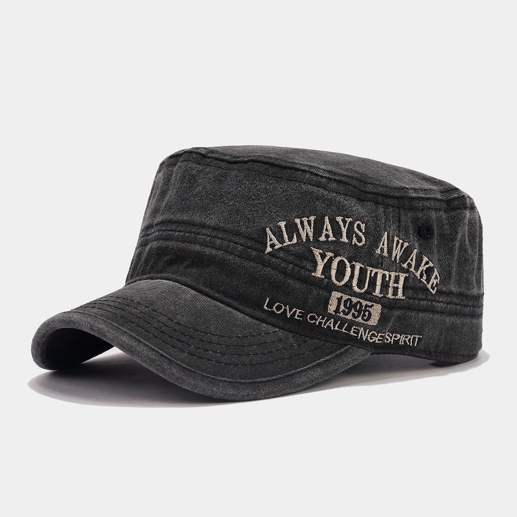 New Big Head Man Large Size Pure Cotton Army Flat Cap Outdoors Baseball Cap Summer Polyester Plus Size Military Hat