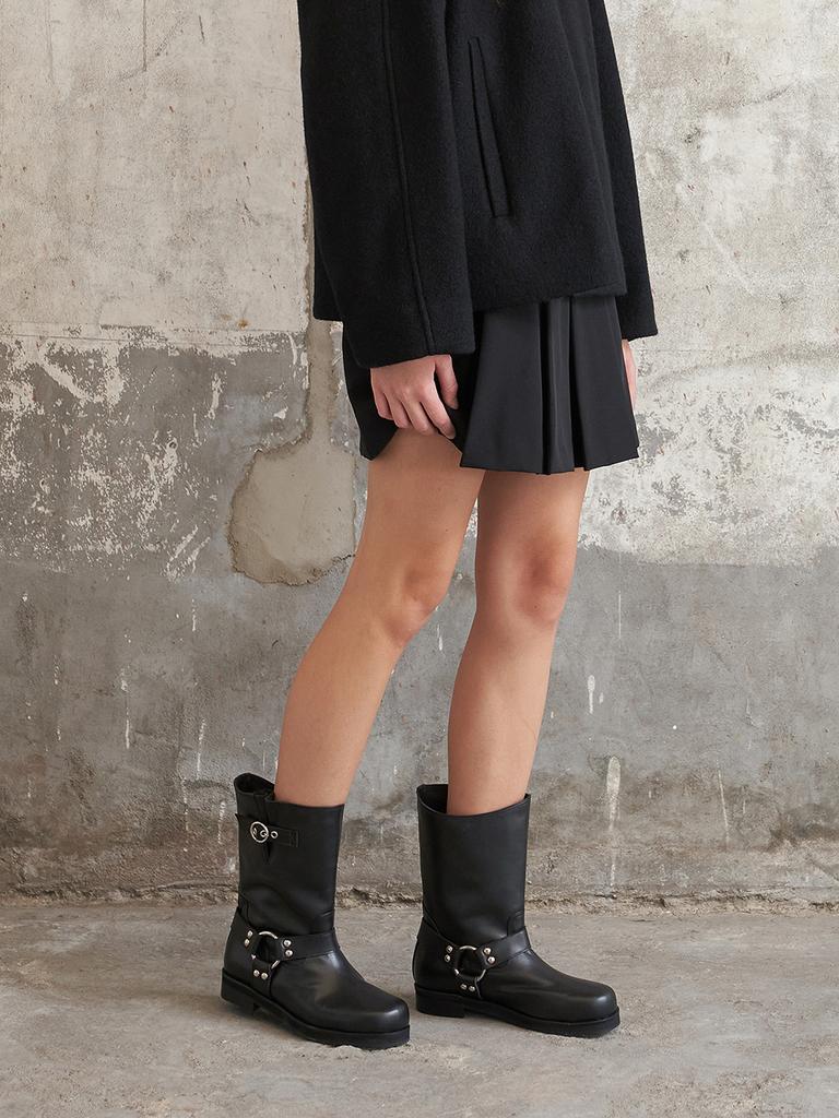 Blanc Sur Blanc Noah Biker Boots Black