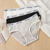 Women Anti-septic Moisture-wicki Panties Seamless Mid Waist Elastic Soft Breathable Underwear Briefs