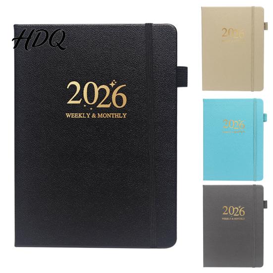 Elastic Strap Notebook 144 Planner 2026 A5 Daily Journal Sheets Hardcover Pen Calendar Multifunctional Work-Life