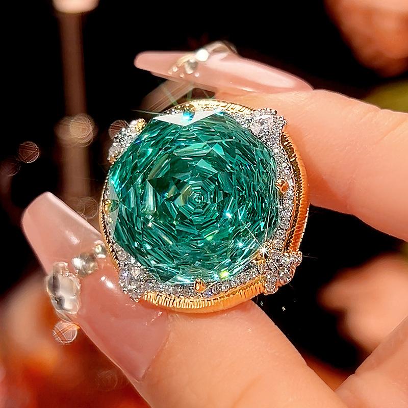 Jewelry Copper Bottom Gold-Plated Millennium Chepala Green Temperament Light Luxury Suit Women 18-10M