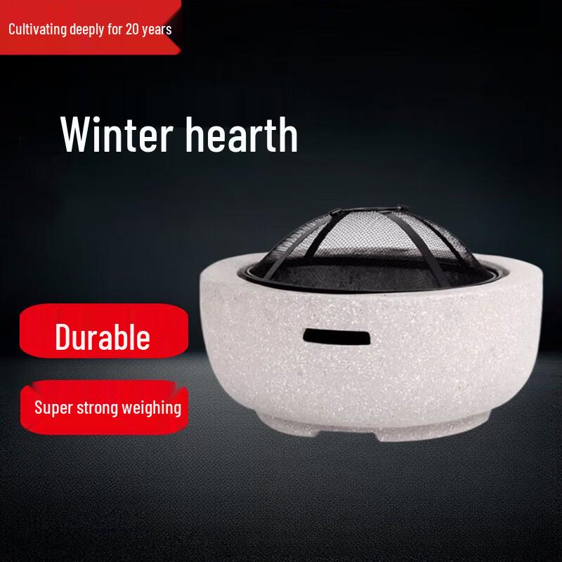 Outdoor Winter Fire Pit & BBQ Grill Set