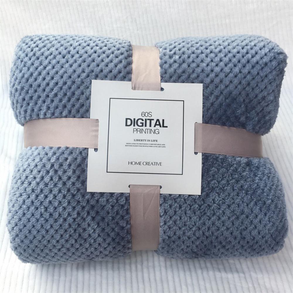 Soft Flannel Plush for Bed Solid Color Gift Blanket Throw Blanket Fleece Bedspread Cover Sofa Christmas Dropship