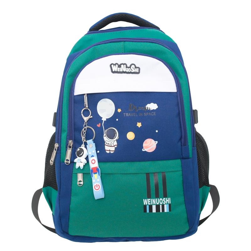 

Дитячий шкільний портфель із мультфільмом для учнів 3-6 класів великої місткості для хлопчиків і дівчаток зелений/синій