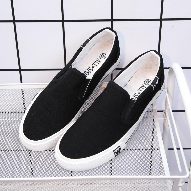 Spring and Autumn Men's One Foot On Set Casual Canvas Shoes Wear-resistant Flat Shoes
