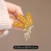 High-end golden wheat ear brooch, high-end sense, light luxury, niche corsage, versatile bouquet, suit coat pin.