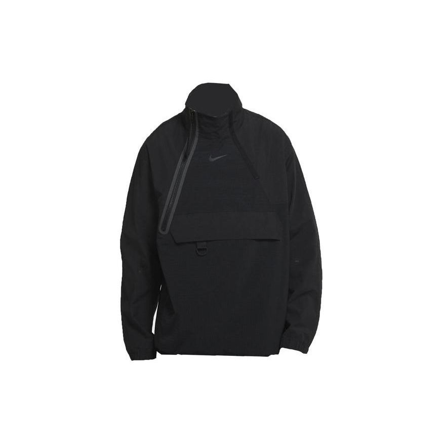 Nike Tech Pack Solid Color Logo Print High Neck Jacket Men Jacket Black DC6988-010