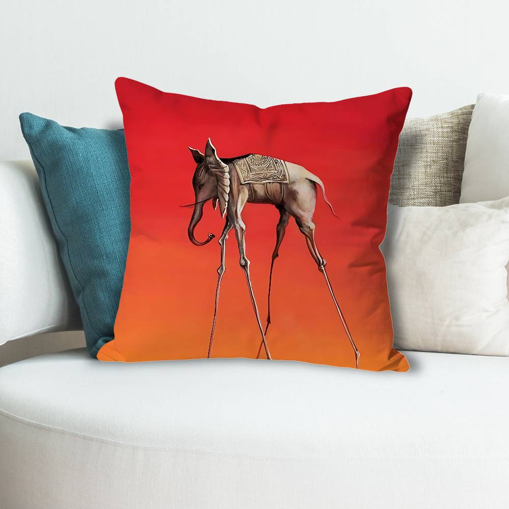 SSalvador Dali Art Pillow Cases for Bedroom Living Room Sofa Home Decor Polyester Cushion Cover with Zipper